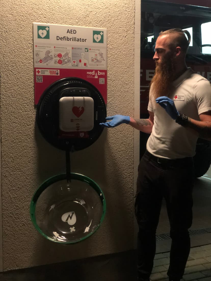 Bild von der AED Einweisung 2023