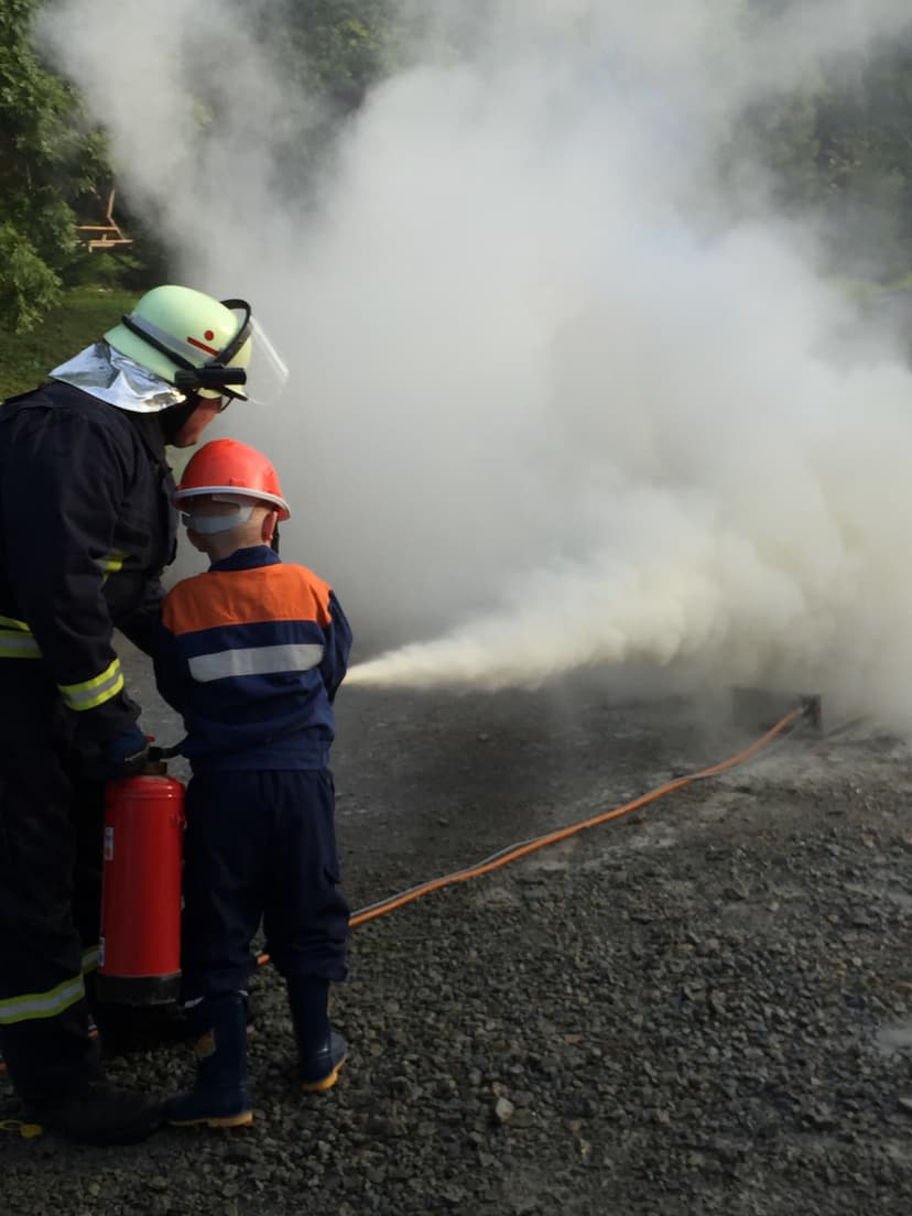 Bild vom Ausbildungstag "Feuerlöscher und Brandsimulation"