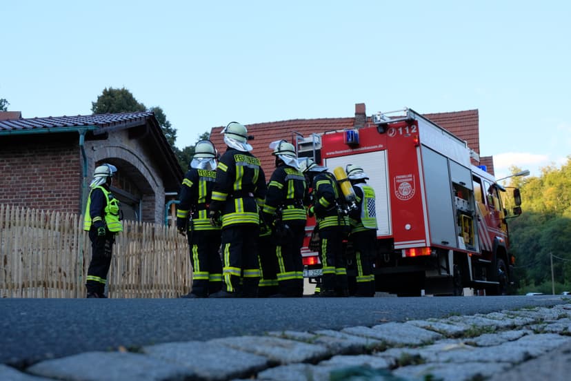 Bild von der Festwoche zu 100 Jahre Feuerwehr Wendehausen, öffentliche Einsatzübung