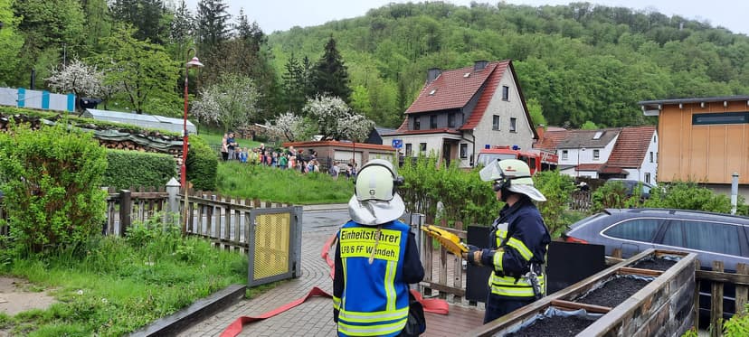 Bild von der Übung am Kindergarten 2023