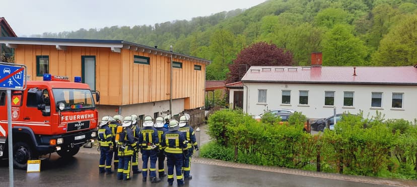 Bild von der Übung am Kindergarten 2023