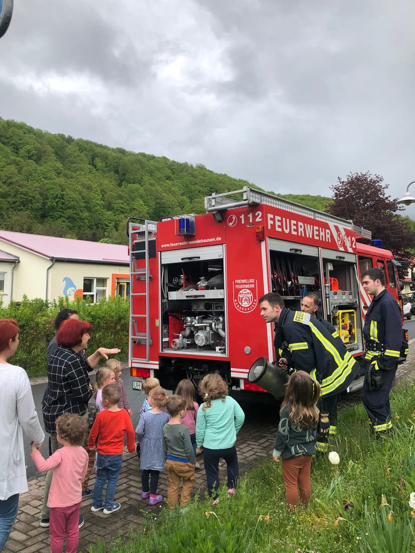 Bild von der Übung am Kindergarten 2023