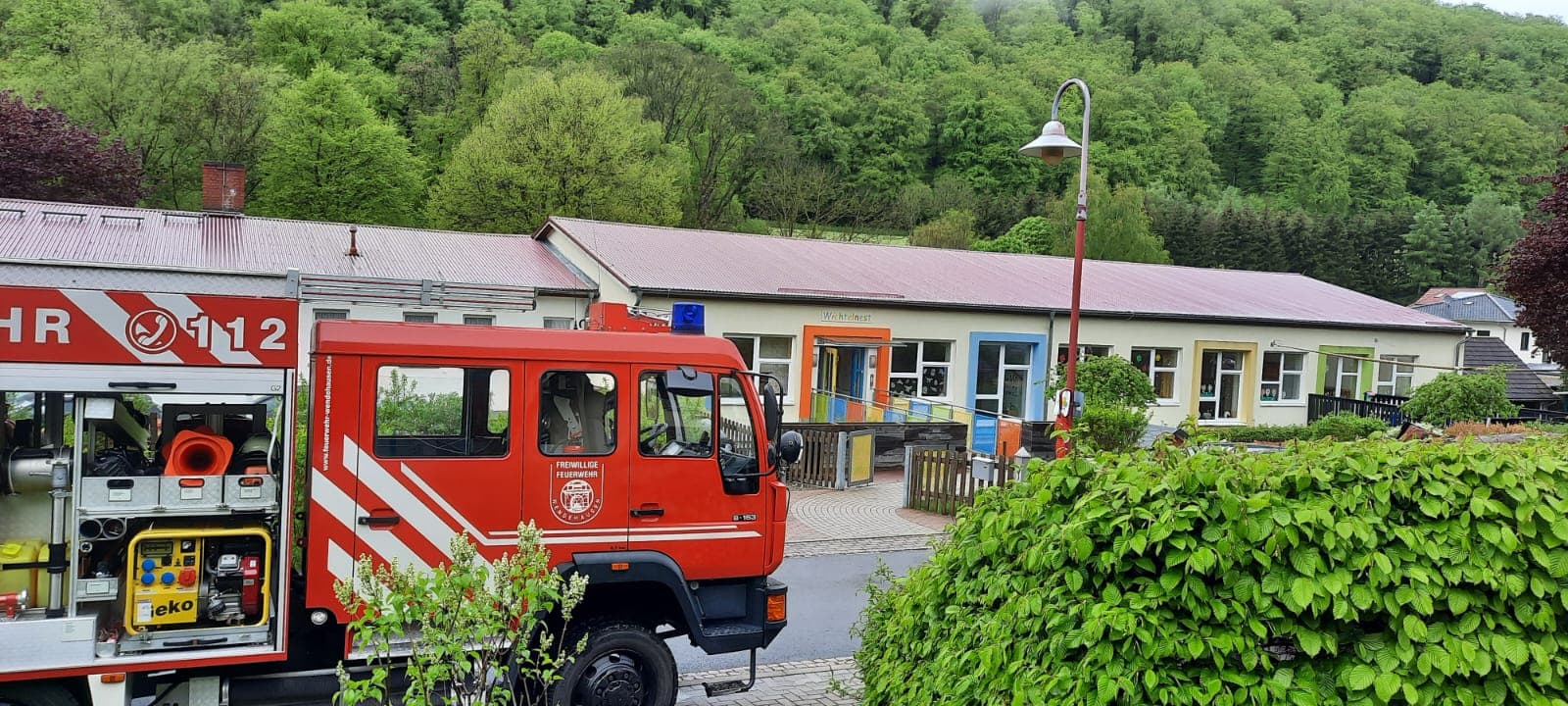 Bild von der Übung am Kindergarten 2023