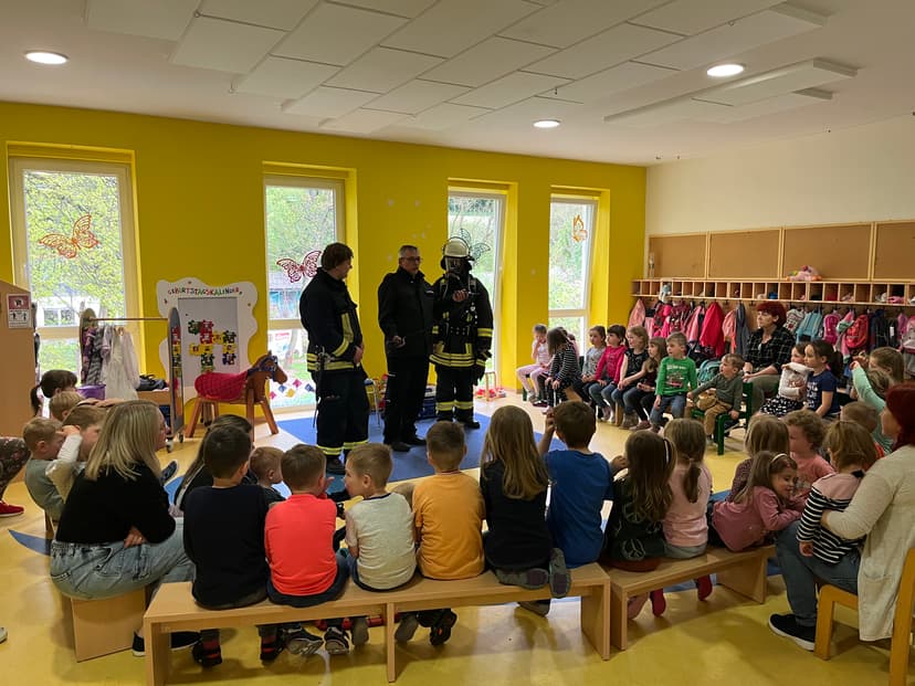 Bild von der Übung am Kindergarten 2023