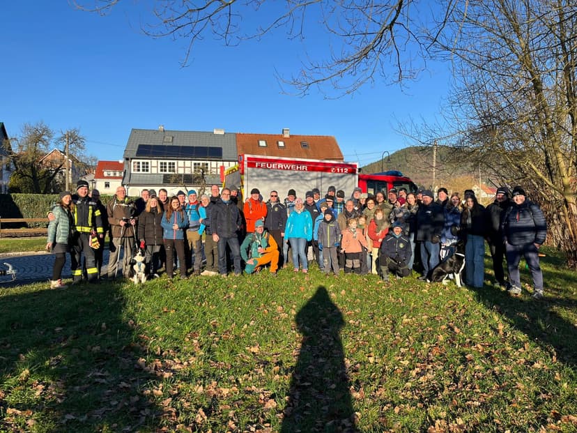 Bild vom Wandertag mit der Feuerwehr Heldra 2024